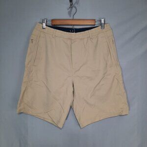 Birddogs Shorts Mens Large Long Boomstick Khaki Athletic Golf Casual Stretch